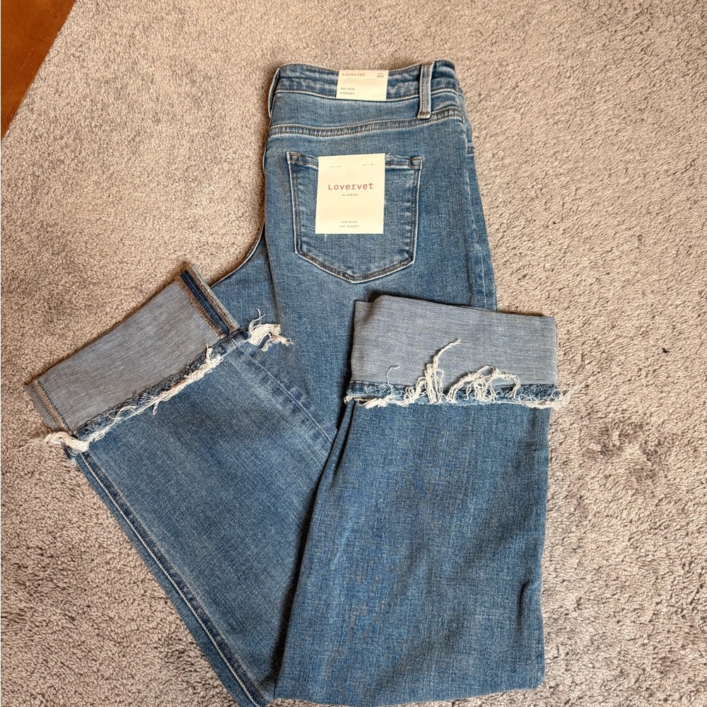 Lovevet Women's Casual Blue Ankle Jeans